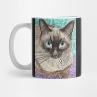 Sadie Bear Siamese  cat watercolor painting Mug